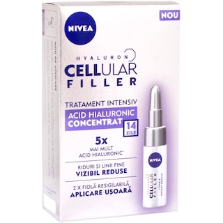 Nivea | Tratament intensiv cu acid hialuronic, fiole 2x5ml