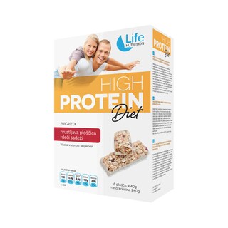 LifeNutrition | Baton crocant de ciocolata cu fructe rosii 6x40g