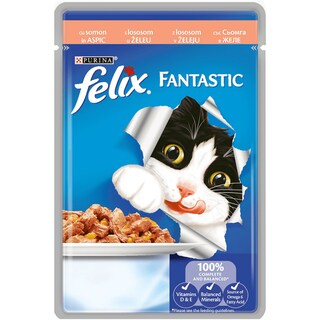 Felix | Hrana umeda pentru pisici cu somon in aspic 100g