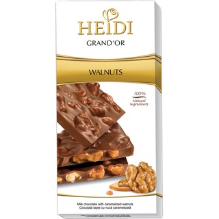 Heidi | Grand'Or | Ciocolata amaruie cu nuci caramelizate si miere 100g