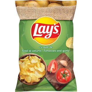 Lay's | Chipsuri din cartofi cu gust de rosii si usturoi 140g
