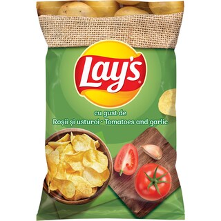 Lay's | Chipsuri din cartofi cu gust de rosii si usturoi 140g