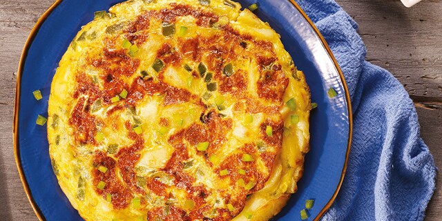 Tortilla cu ardei verde