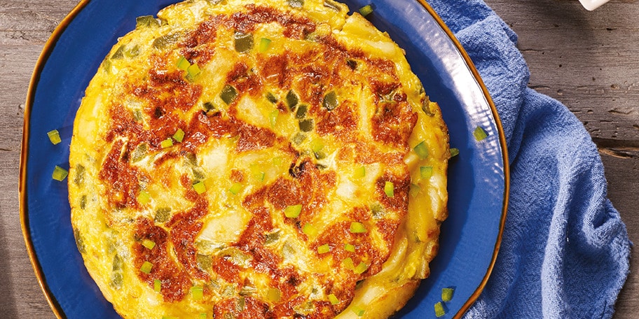 Tortilla cu ardei verde