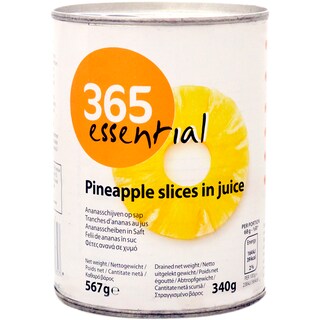 365 | Felii de ananas in suc 567g