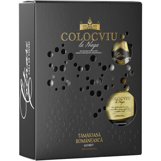 Colocviu | Vin spumant alb brut Tamaioasa, cu 2 pahare 0.7L