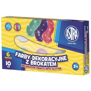 Astra | Tempera cu sclipici 6 culori