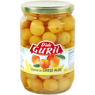 D'ale Gurii | Compot cu cirese albe 700g
