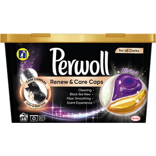 Perwoll | Renew&Care | Detergent Renew & Care Dark, 18 capsule