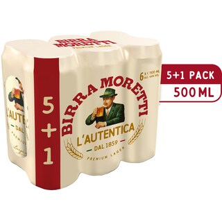 Birra Moretti | Bere blonda 5+1x0.5L