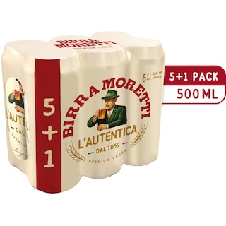 Birra Moretti | Bere blonda 5+1x0.5L