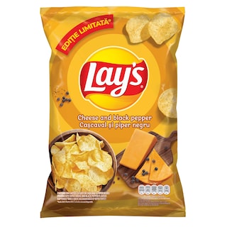 Lay's | Chipsuri din cartofi cu gust de cascaval si piper negru 140g