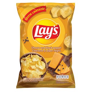 Lay's | Chipsuri din cartofi cu gust de cascaval si piper negru 140g