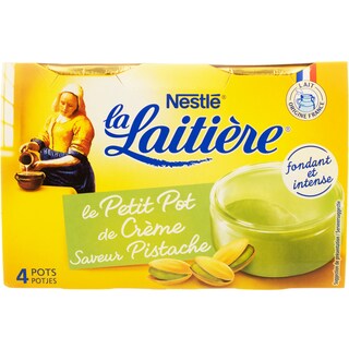La Laitiere | Specialitate desert pe baza de lapte si oua,cu aroma de fistic 4x100g