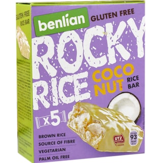 Benlian | ROCKY RICE | Baton de orez expandat ciocolata alba si cocos 90g