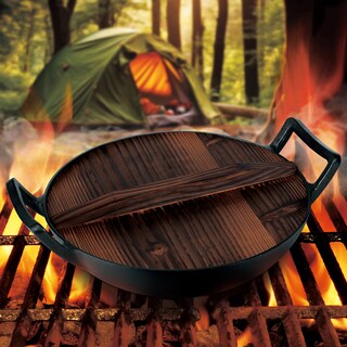 Berlinger Haus | Wok din fonta cu capac de lemn, 30cm