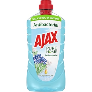 Ajax | Detergent suprafete antibacterian salvie si soc 1L