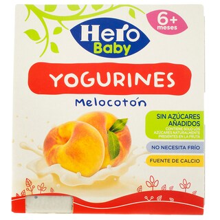 Hero Baby | Desert iaurt cu piersici 4x100g