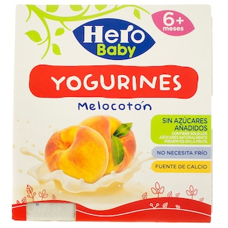 Hero Baby | Desert iaurt cu piersici 4x100g