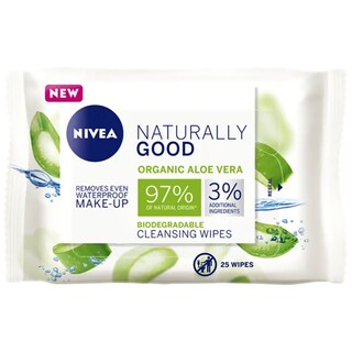 Nivea | Servetele demachiante biodegradabile cu aloe vera, 25 bucati