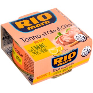 Rio Mare | Ton in ulei de masline cu suc de lamaie si piper negru 130g