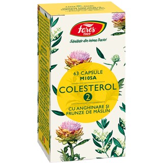 Fares | Colesterol 2 cu anghinare si frunze de maslin, M105A, 63 capsule