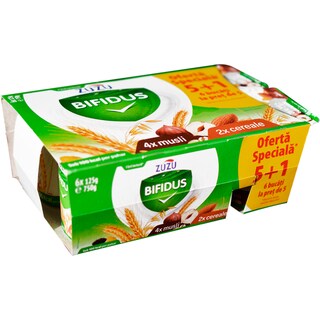 Zuzu | Iaurt Bifidus musli&cereale pachet 5+1 gratis 6x125g