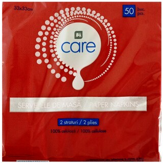 Care | Servetele rosii cu 2 straturi 33x33cm