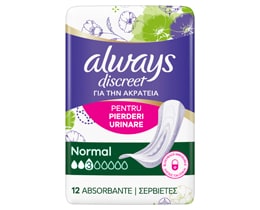 Always Discreet | Absorbante pentru pierderi urinare, Normal, 12 bucati