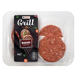 Mega Grill | Burger carne de vita 400g