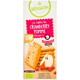 Bisson | Biscuiti bio cu merisoare si mere 125g
