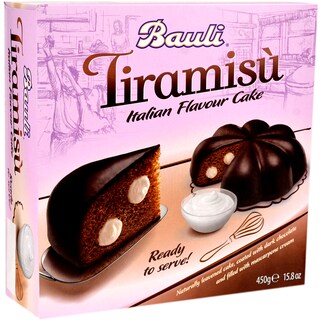 Bauli | Desert cu aroma de tiramisu si glazura de ciocolata 450g