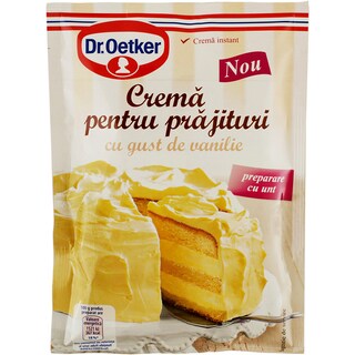 Dr. Oetker | Crema pentru prajituri cu gust de vanilie si unt 140g