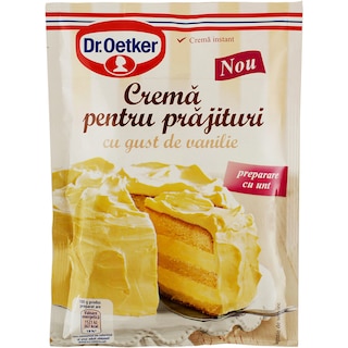 Dr. Oetker | Crema pentru prajituri cu gust de vanilie si unt 140g