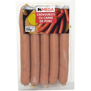 MEGA | Crenvursti cu carne de porc 250g