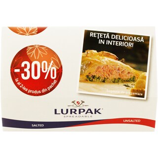Lurpak | Pachet specialitate tartinabila sarat+nesarat 2x200g