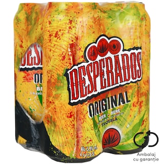 Desperados | Bere cu aroma de tequila 4x0.5L