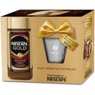 Nescafe | Gold | Cafea solubila Gold + Cana pachet 200g