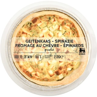 Delhaize | Quiche cu branza de capra si spanac 350g