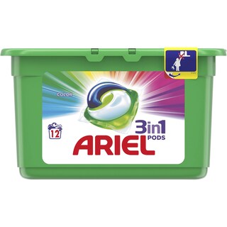 Ariel | Detergent gel, capsule pentru haine color 12 bucati