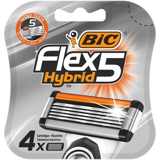 Bic | Flex 5 Hybrid | Rezerve aparat de ras, 4 bucati