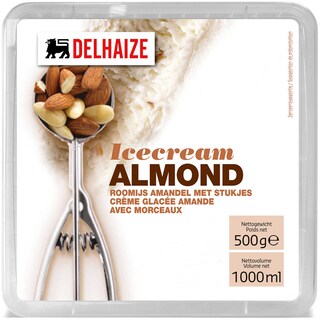 Delhaize | Inghetata cu migdale 1L