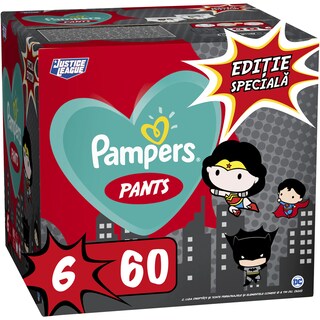Pampers | Scutece chilotel bebelusi Marimea 6, 15+ kg, 60 buc