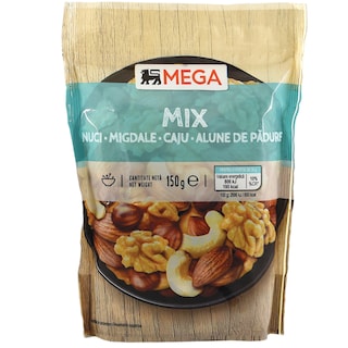 MEGA | Mix nuci, migale, caju si alune de padurenuci, migale, caju si alune de padure 150g
