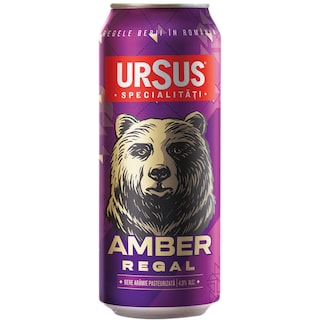Ursus | Specialitati | Bere aramie pasteurizata Amber Regal 0.5L
