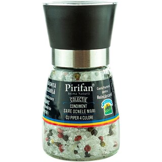 Pirifan | Sare iodata si piper 4 culori, rasnita 180g