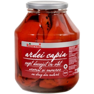 Raureni | Ardei capia copt decojit in otet 1700g