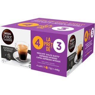 Nescafe | Dolce Gusto | Cafea Espresso Intenso, 4x16 capsule
