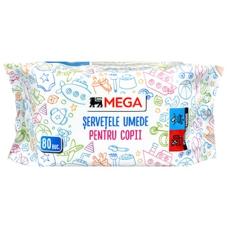 MEGA | Servetele umede pentru copii 80 bucati