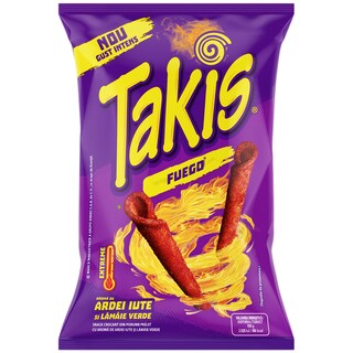 TAKIS | Snacks Fuego cu aroma de ardei iute si lamaie verde 55g